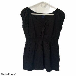 Bandolinoblu 100% Cotton Cap Sleeve Blouse - S